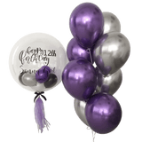 Purple Chrome Bubble Balloon Bouquet