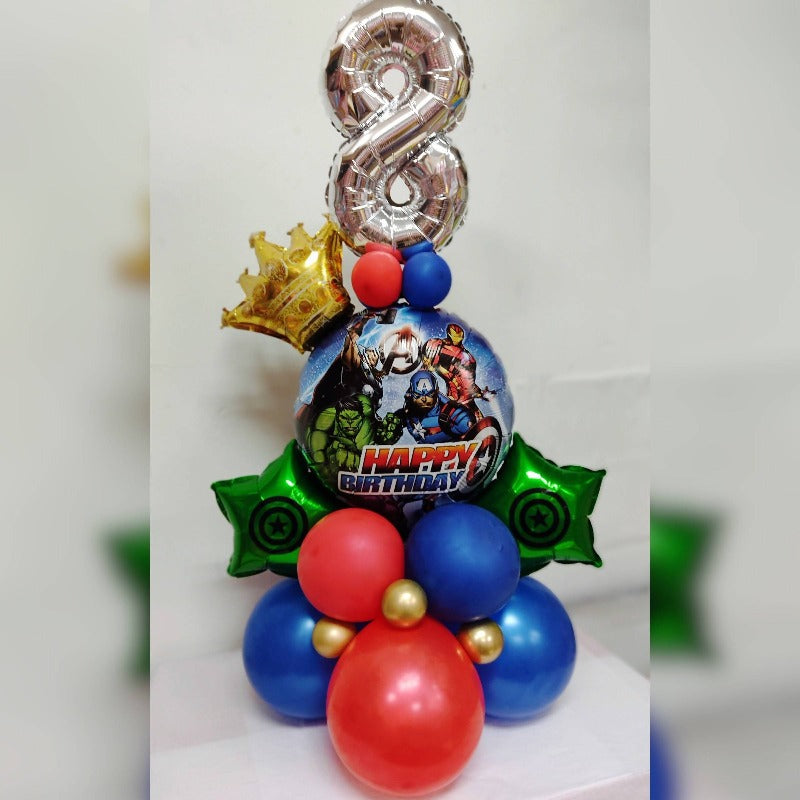 Superheroes Theme Balloon Centerpiece