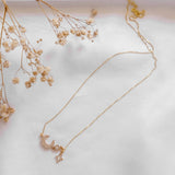 Star Moon Sparkle Gold S925 Chain Gold Handmade Necklace Hari Raya 2024