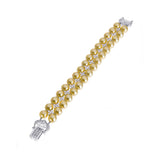 Kelvin Gems Crossly Golden Swarovski Crystal Pearl Bracelet