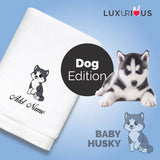 Personalised Towel Baby Husky