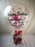 Mixed Pink Roses Hot Air Balloon