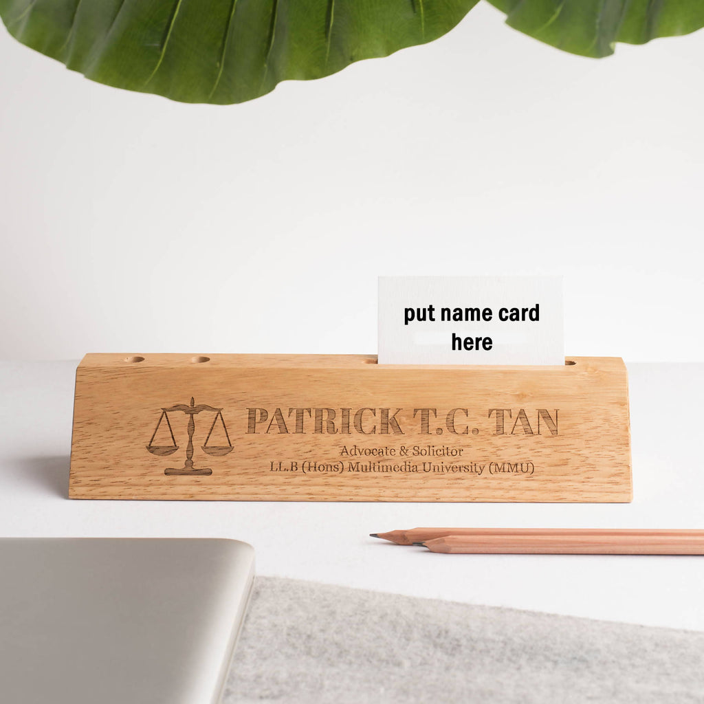 Personalised Desk Name Plate with Wordings (4-6 working days)