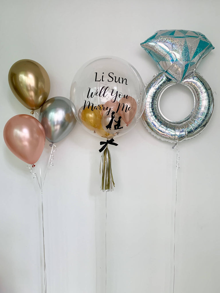 Proposal or Engagement Balloon Bouquet
