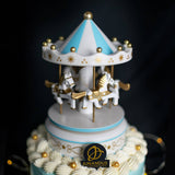 Carousel Design Cake (Blue)