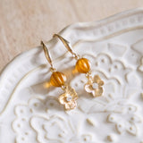Golden Bronze Flower Gold Handmade Earring (5-7 Working Days)