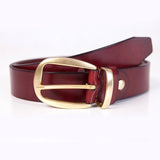 Men's Leather Belt With Gold Buckle (Nationwide Delivery)