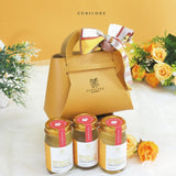 Premium Imported Bulgarian Rose Swiftlet Bird's Nest ReadyToDrink in Leather Bag Packaging - Set Triple Joy (Nationwide Delivery)