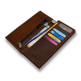 Leather Long Wallet With Coin Zipper (Nationwide Delivery)