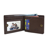 Leather Bifold Wallet With Button Closure (Nationwide Delivery)