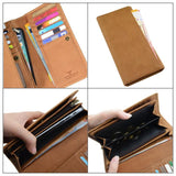 RFID Leather 3 Fold Long Wallet Option 4 (Nationwide Delivery)
