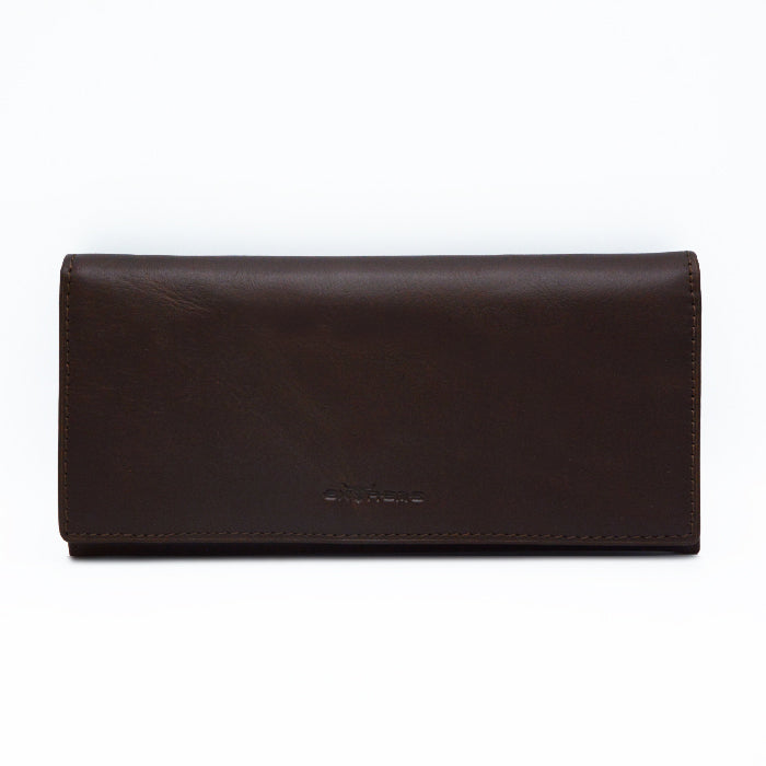 RFID Leather Long Wallet With Button Closure-18 Slots (Nationwide Delivery)