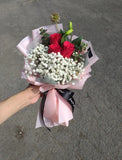 Rose Con Aliti Per Neonati Flower Bouquet (Johor Bahru Delivery only)