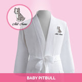 Personalised Premium Bathrobe: Baby Pitbull (Nationwide Delivery)