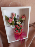 Rose and Lavender Artificial Cash Flower Box (Klang Valley Delivery)