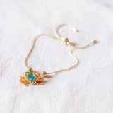Oceanic Serenity Gems Jellyfish Charm Adjustable Bracelet (Nationwide Delivery)