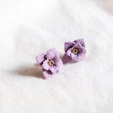 Mystic Plum Fall Elegance Stud #1 Handmade Polymer Clay Hook Earring | (Nationwide Delivery)
