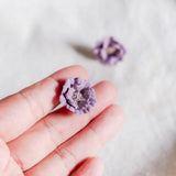 Mystic Plum Fall Elegance Stud #2 Handmade Polymer Clay Hook Earring | (Nationwide Delivery)