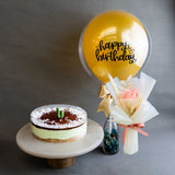 Pandan Gula Melaka Cheesecake 6 inch + Soap Flower + Balloon (Klang Valley Delivery Only)