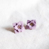 Mystic Plum Fall Elegance Stud #1 Handmade Polymer Clay Hook Earring | (Nationwide Delivery)