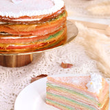Rainbow Vanilla Crepe Cake