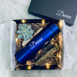 'Mother's Day 2024' "You are My Sunshine" Personalised Digital LED Temperature Display Thermos Flask Bottle, Lively Succulent Plant In Pot, Flower Tea Jars/Tubes Gift Set (Klang Valley Delivery)