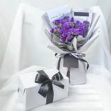 Purple Minimalist Fresh Flowers Bouquet Lavender (Klang Valley Delivery)