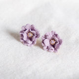 Mystic Plum Fall Elegance Stud #2 Handmade Polymer Clay Hook Earring | (Nationwide Delivery)
