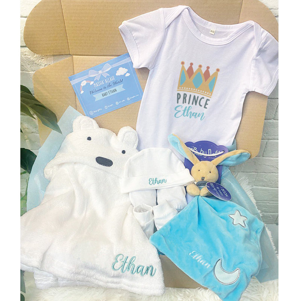Dua Gifts Personalized Deluxe Baby Boy Gift Set (West Malaysia Delivery Only)