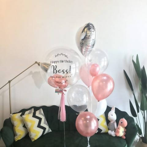 Rosey Balloon Bunch