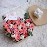 Sweet Roses with Tulips Flower Box