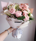 Pink Roses with Gerbera & Lily Bouquet