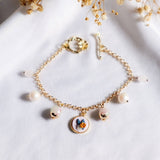 Instagrammable Tone Charm Lampwork Pearl Polymer Clay Handmade Bracelet