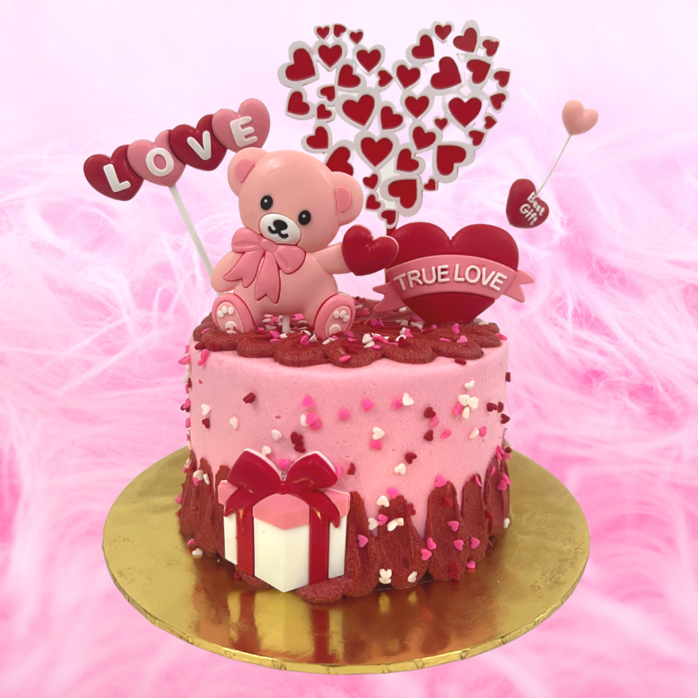 Buy Floral Heart Valentine Cake Online For Best Deals | The Cakery Shop