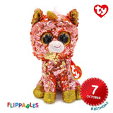 Ty Toys Flippables Sunset The Sequin Coral Unicorn Sequins Soft Toys (Nationwide Delivery)