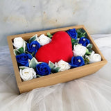 Soap Rose with Mini Heart Pillow Gift Box