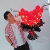 3D Heart Shape Balloon Bouquet with LED