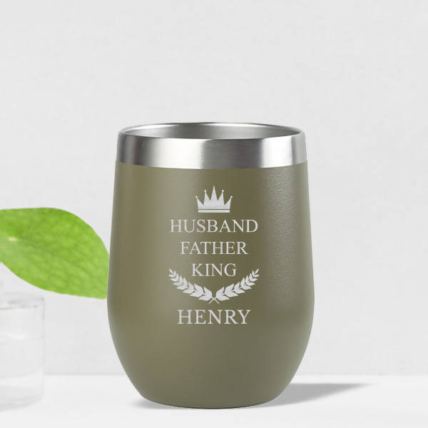 Husband Father King' Insulated Tumbler (12oz) (6-8 working days)