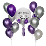 Ultimate Purple Chrome Bubble Balloon Bouquet