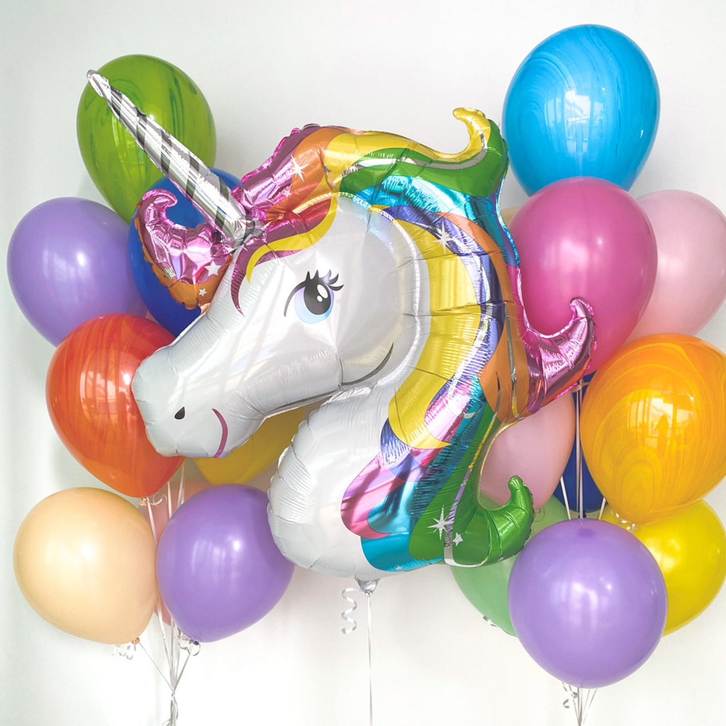 Ultimate Unicorn Balloon Set in Rainbow