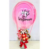 18inch Clear Bubble Hot Air Balloon with SuperAgate Balloon Insert With Chocolates