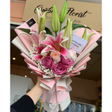 Lilies and Roses Flower Bouquet (Kota Bharu Delivery Only)
