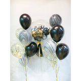 Personalized Bubble Balloon Premium Sets | Chrome Gold & Black