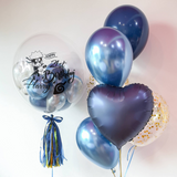 Personalized Bubble Balloon Sets | Chrome Blue