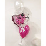 18" Bobo Balloon Simple Set (Fuchsia White Series)