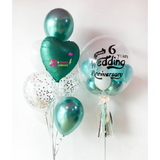 Personalized Bubble Balloon Sets | Chrome Green