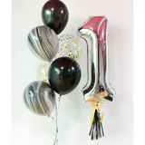 Jumbo Foil Helium Sets | Black & Silver