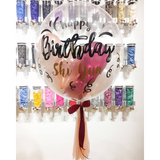 Personalized Bubble Balloon | Burgundy & Rose Gold