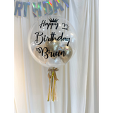 24" Customized Bubble Balloon (Chrome Gold Pearl Peach Series)