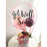Get Well Soon Fruits & Artificial Flower Hot Air Balloon